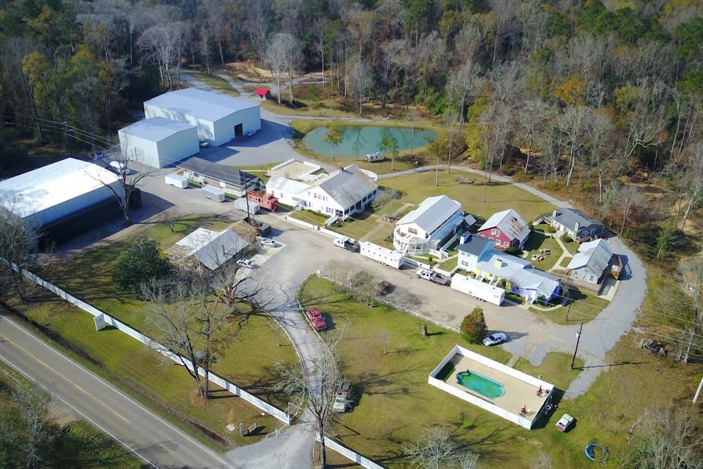 Drone view of our studios/accomodation