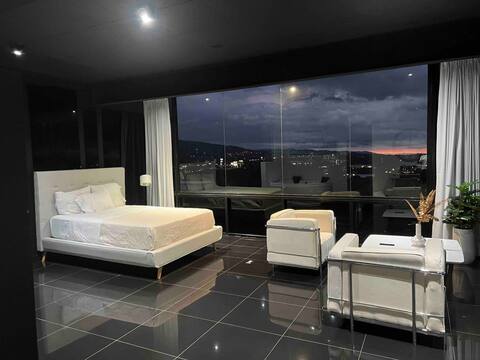 Completely new Jacuzzi and city view