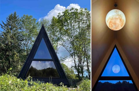 Creekside of the Moon A-frame Cabin
