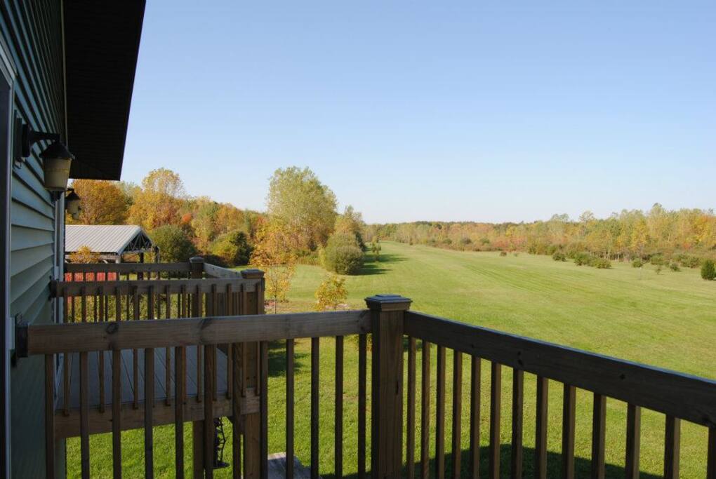 Panoramic views of the property can be seen from the balconies off the upstairs bedrooms.