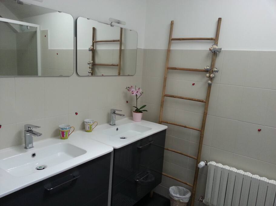 Salle de bain partagée