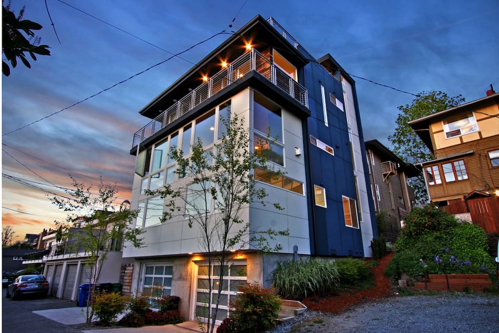 Side view of the home. Attached one car garage for your convenience.