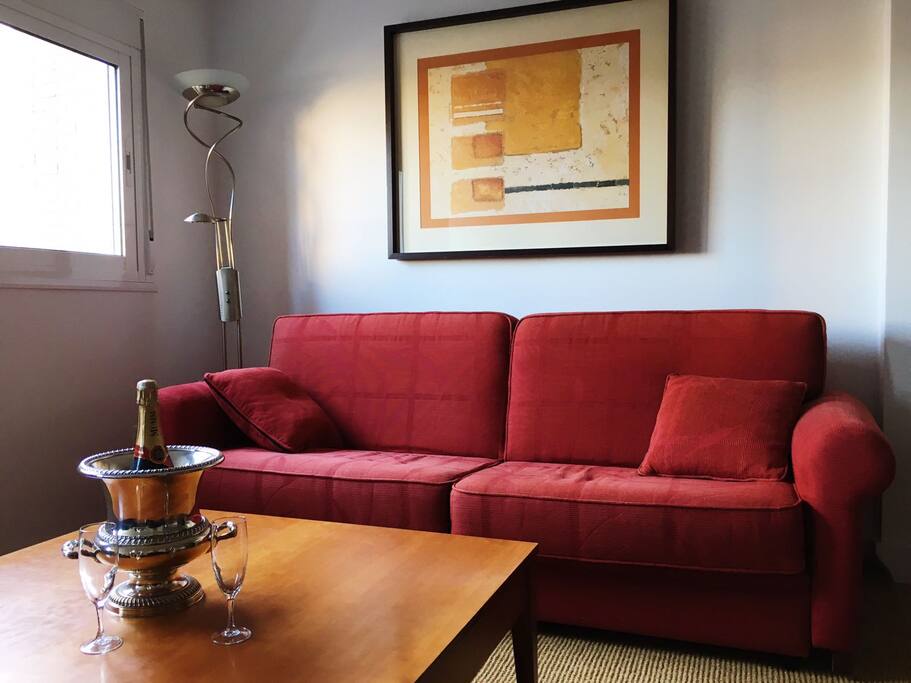 Salón con cómodo sofá cama 150 x 200