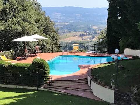 Country house with panoramic pool and gardern