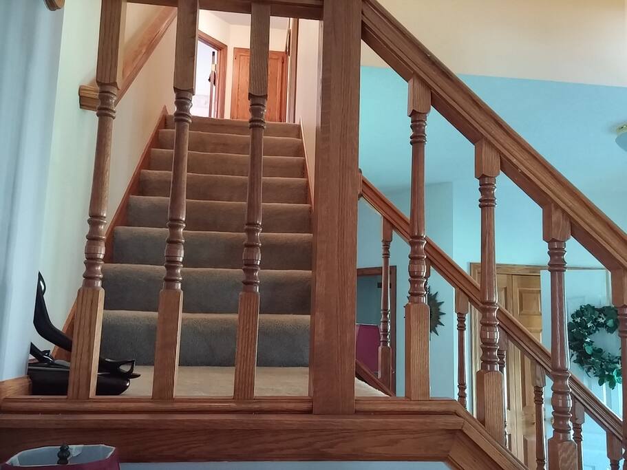 ... which is up the stairs and to the left.