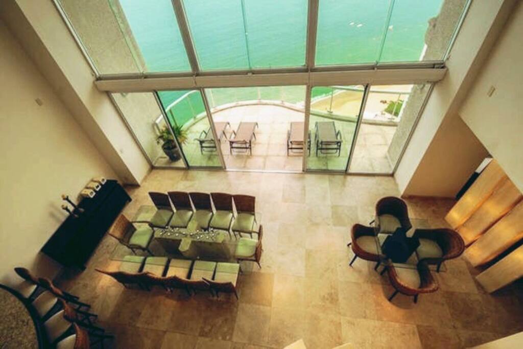 Upstairs view of dining area.
