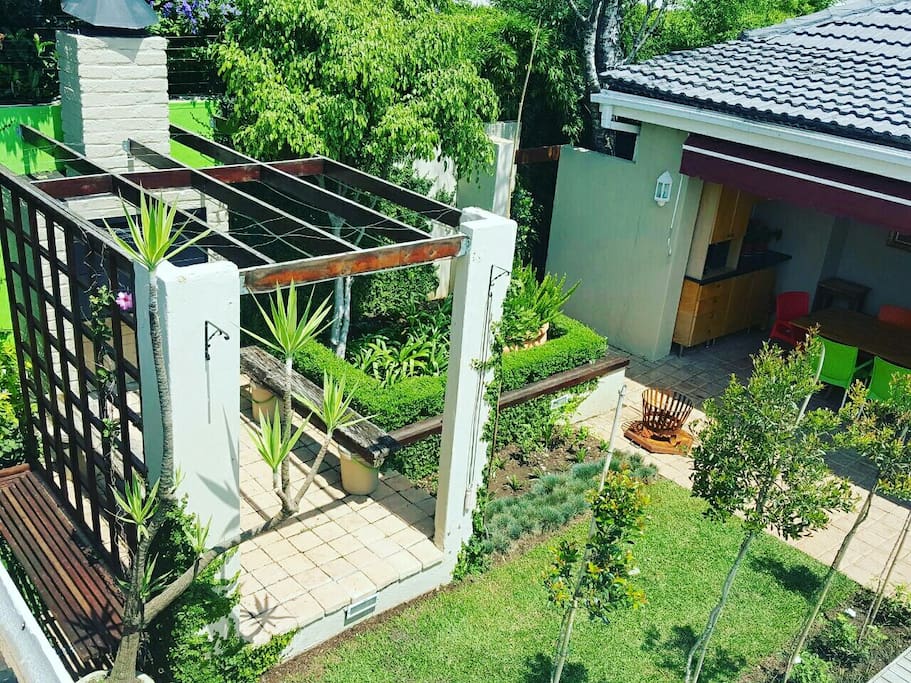 Secluded and private garden area.