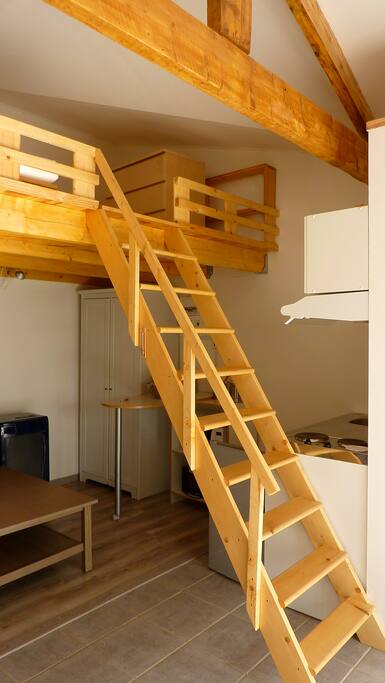 mezzanine avec lit en 140