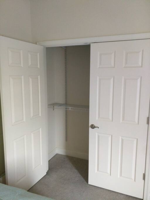 Large closet in bedroom