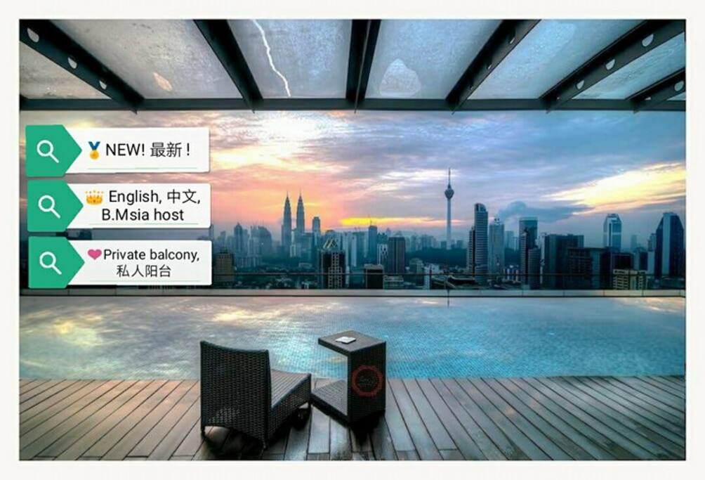 Stunning view from 37th infinity pool.