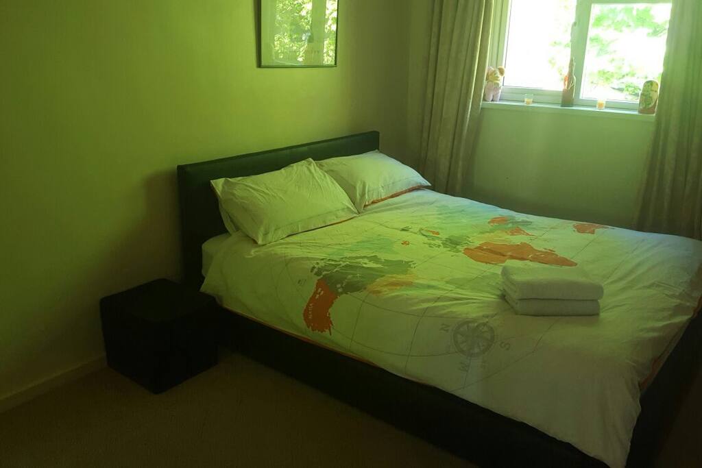 Bedroom bed in different position