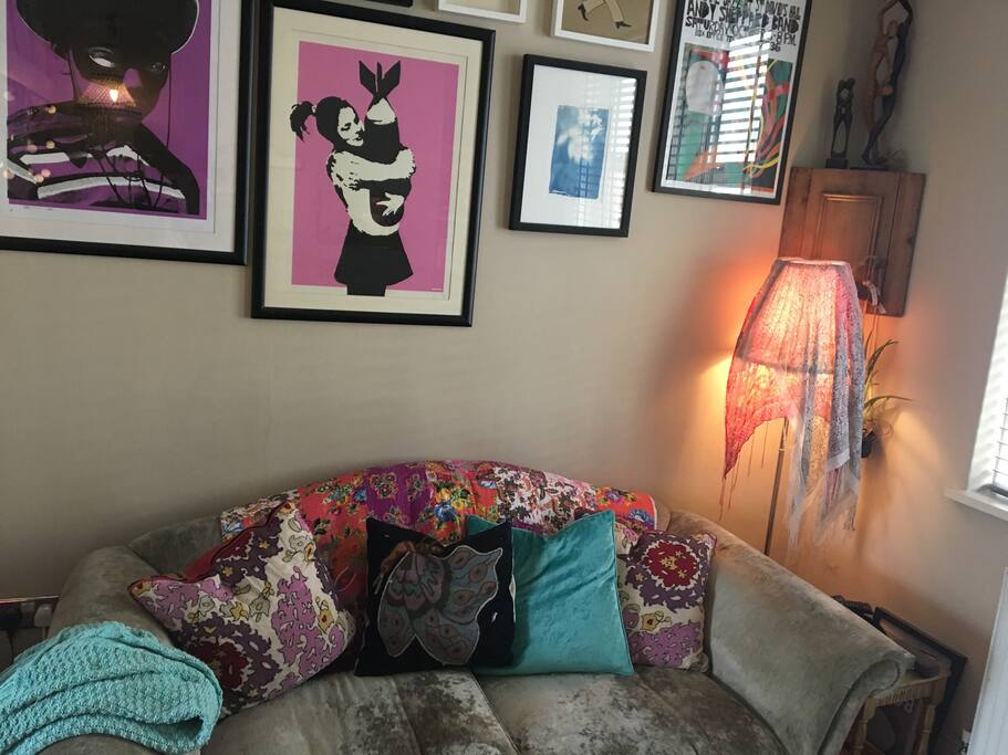 Living room with some lovely art