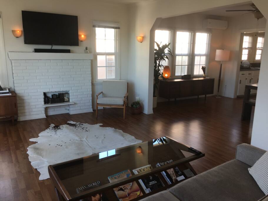 LIVING ROOM with opening to open dining room