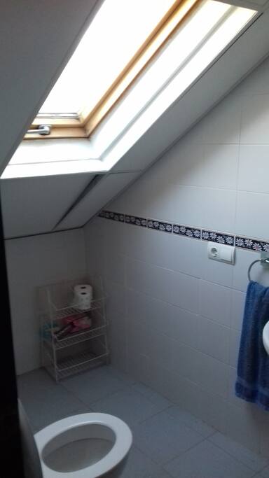 Cuarto de baño privado abuhardillado