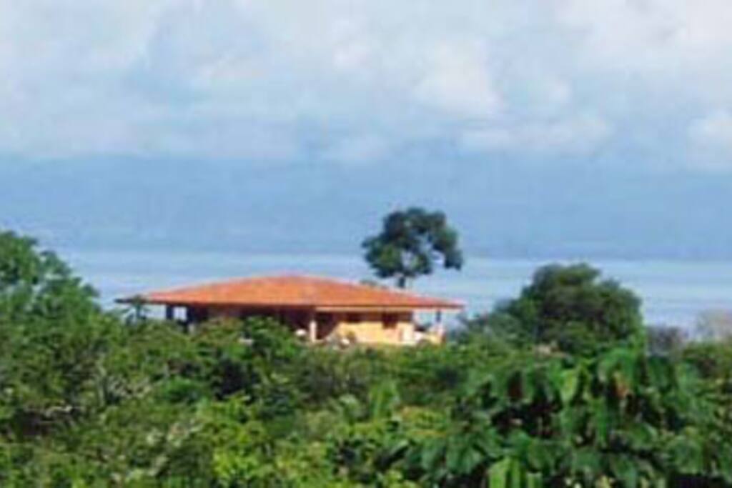 Panoramic view of the house overlooking the gulf