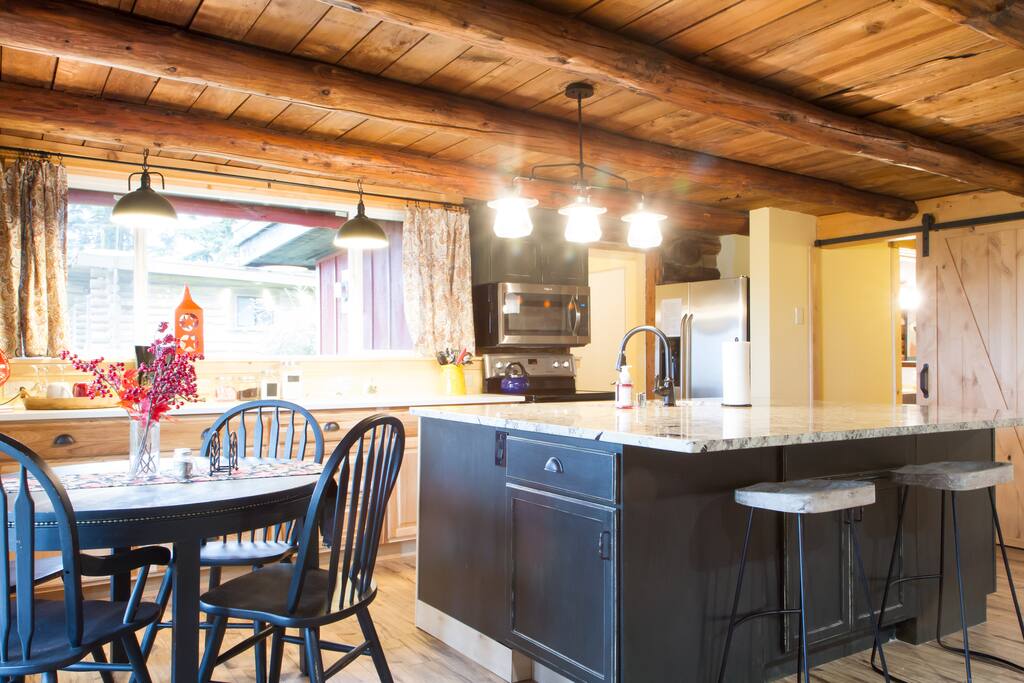Kitchen is open to the living area