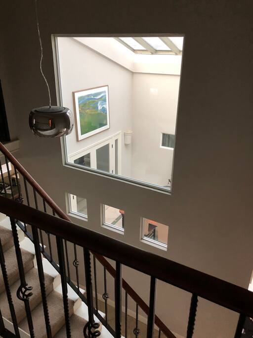 Beautiful skylight upstairs.