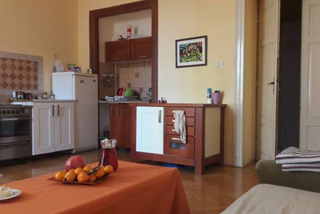 Open kitchen in the livingarea