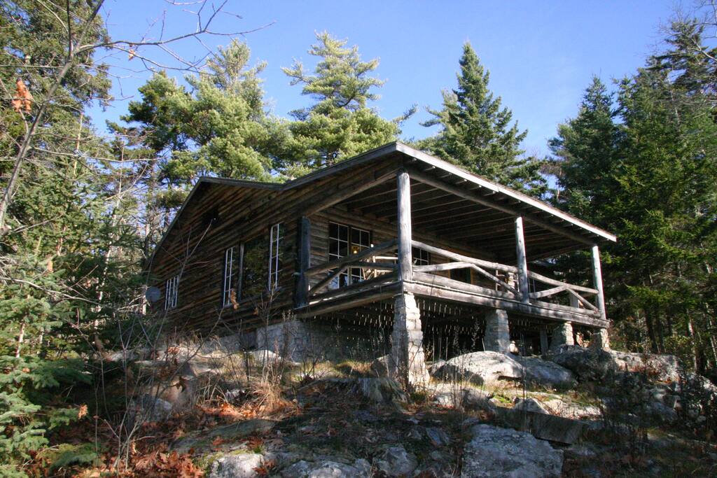 Perched high with a great view, but with drive-up parking and a patio in front.