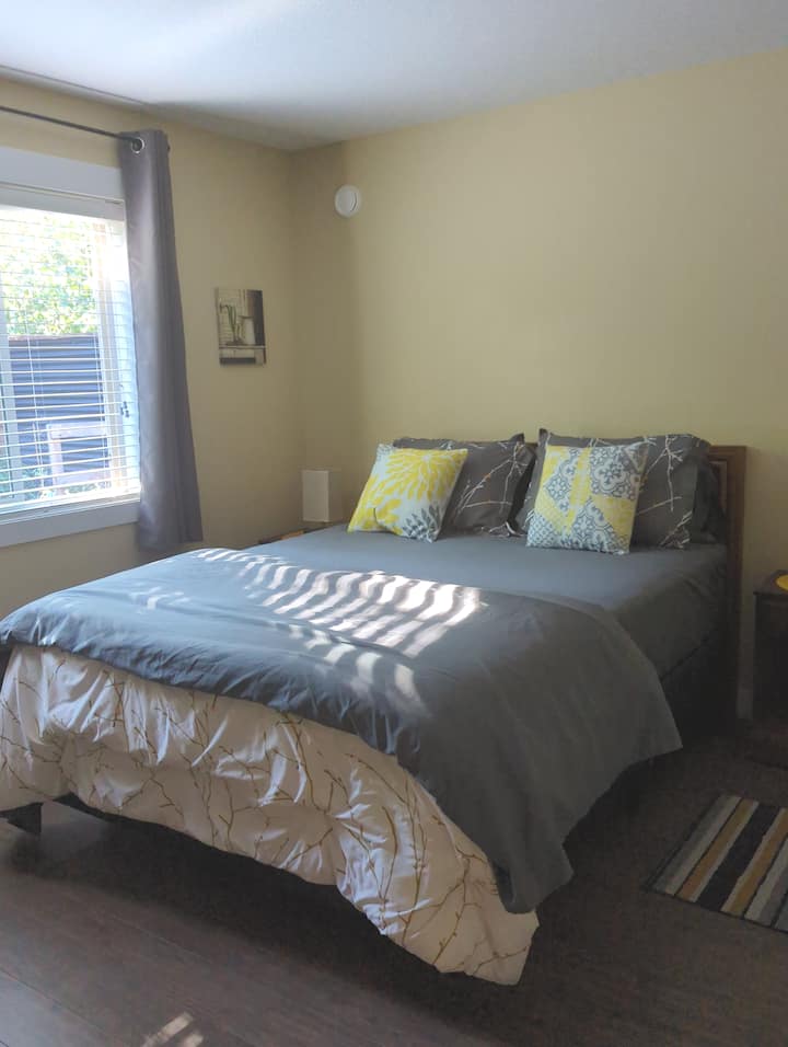 Chambre principale , lit queen, grand placard 