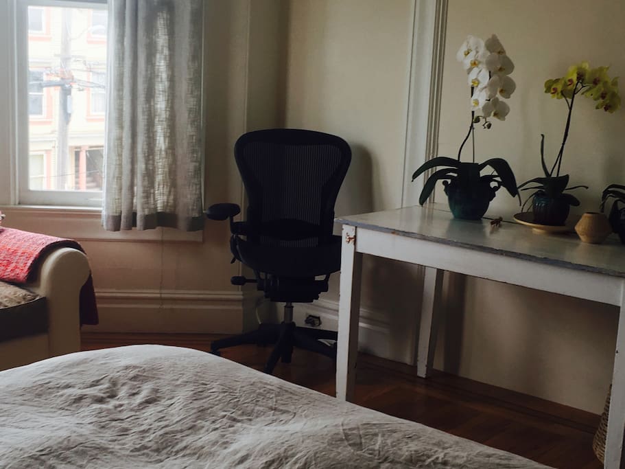 Your room: Painted wood desk and Herman Miller chair