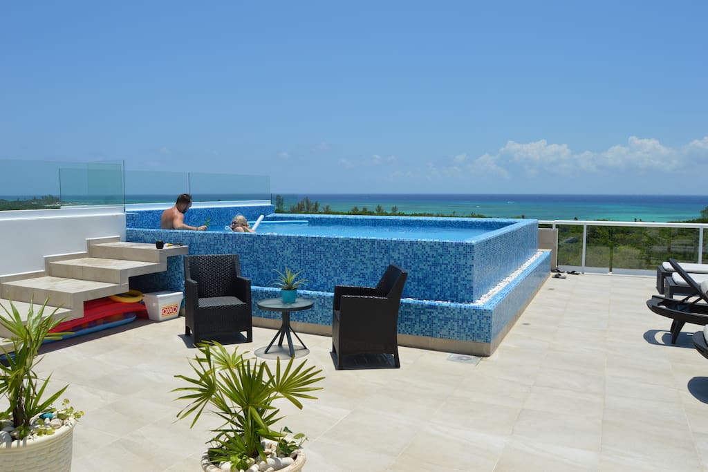 A Pool with a view right outside your door.