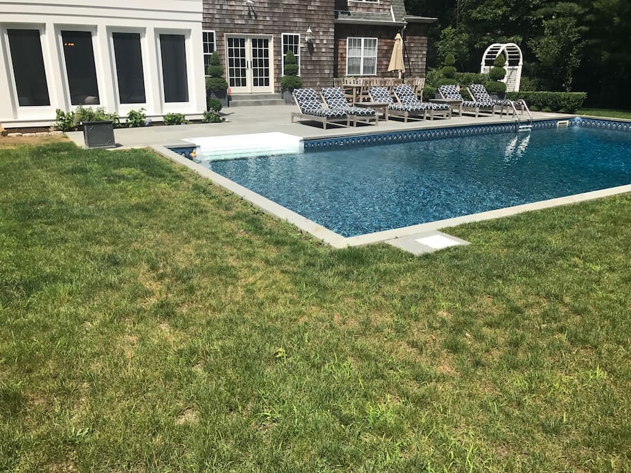 Landscaped back yard