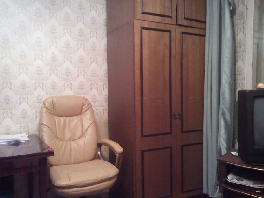 wardrobe and a Desk