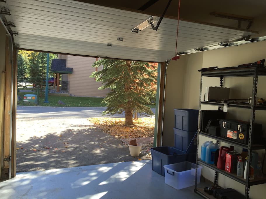 Garage available for parking a car - or to store ski gear!