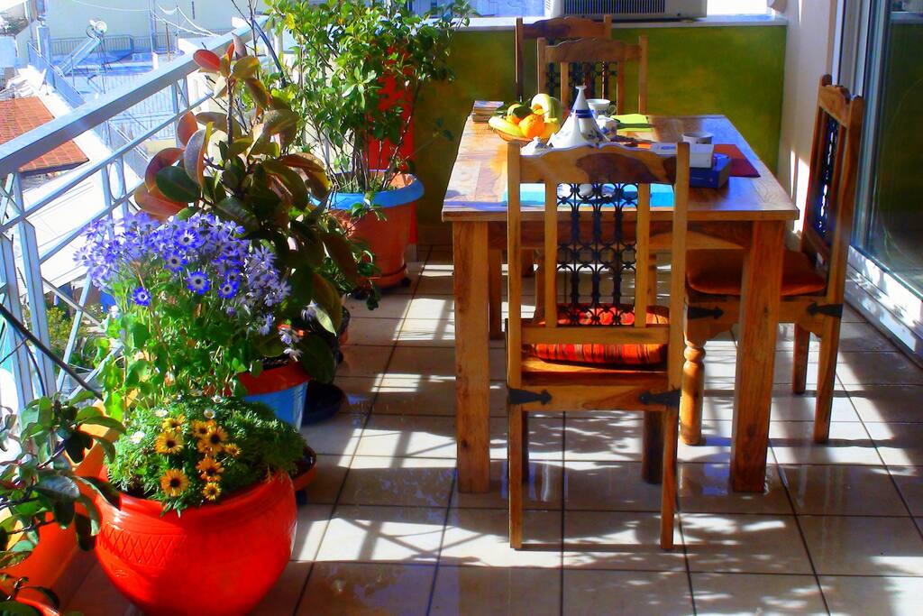 color, flowers and herbs everywhere
