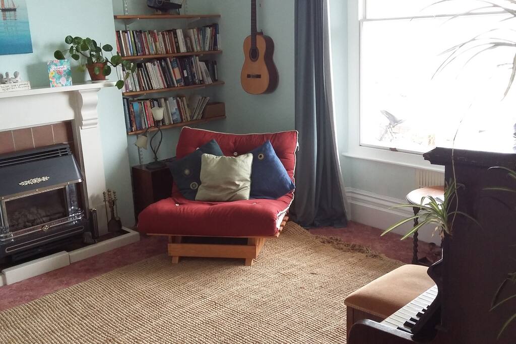 Peaceful ground floor bedroom overlooking verandah