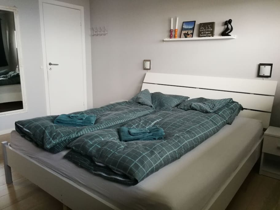 Bed 180cm wide and 200 cm long