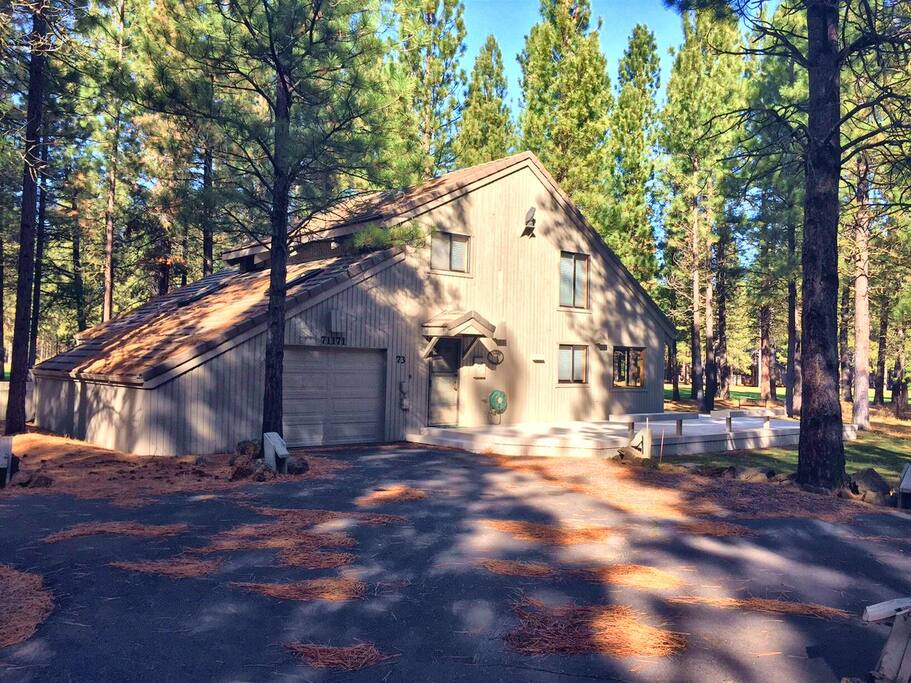 The driveway and garage, where the bikes and deck furniture is stored.