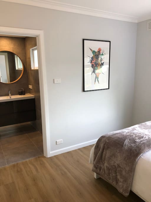 Master bedroom and entry to ensuite