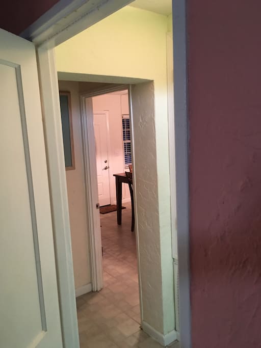 This is from the bedroom to the hallway to the front door.