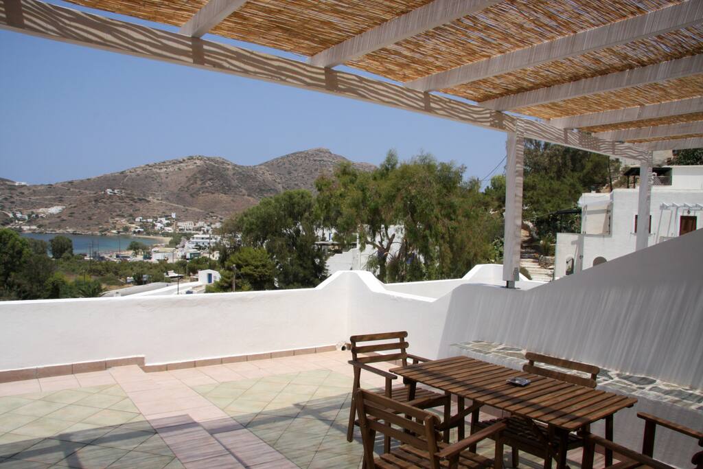 big terrace with views