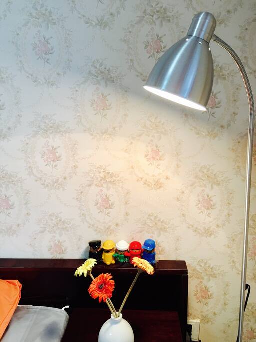 Floor light and flower 大落地灯和太阳花