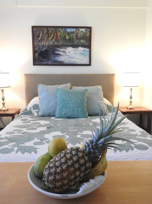 Comfortable Queen bed allows a good night's sleep after adventurous days.