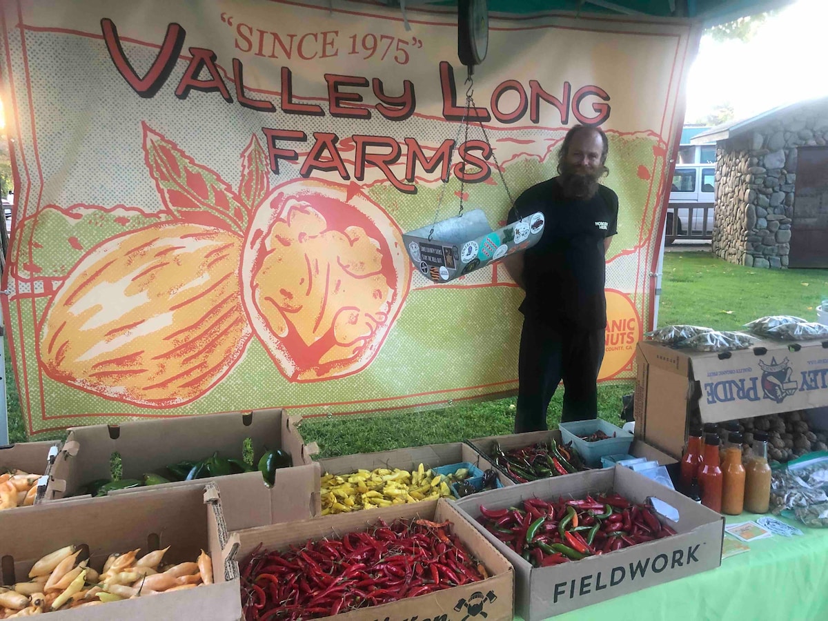 Farmer's market with local organic produce every Friday and Sunday in Middletown and Hidden Valley. Also Saturday in Clearlake. at Bohemian Belle Yurt in Hidden Valley Lake
