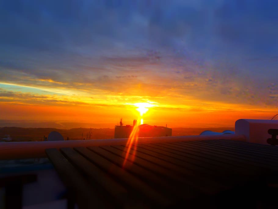 sunrise from bed