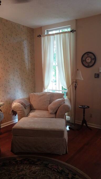 comfy place to sit and read or watch TV