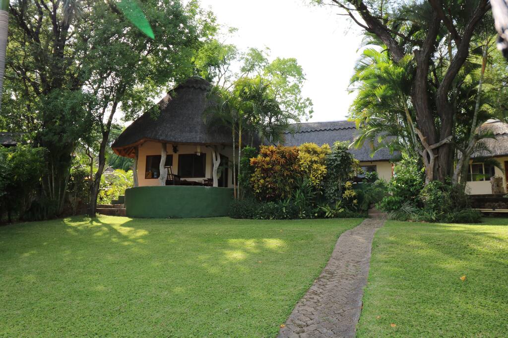 Manicured garden setting