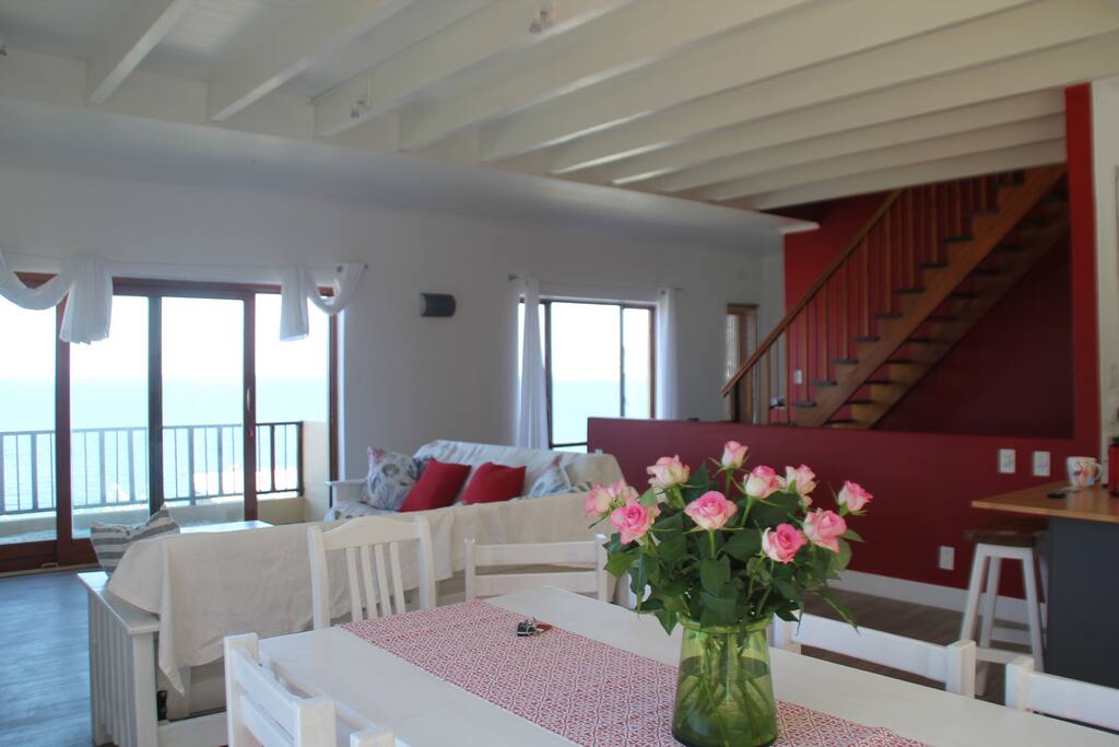 The dining area and open living space