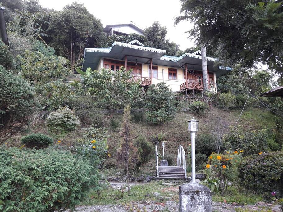 Front view of the cottage