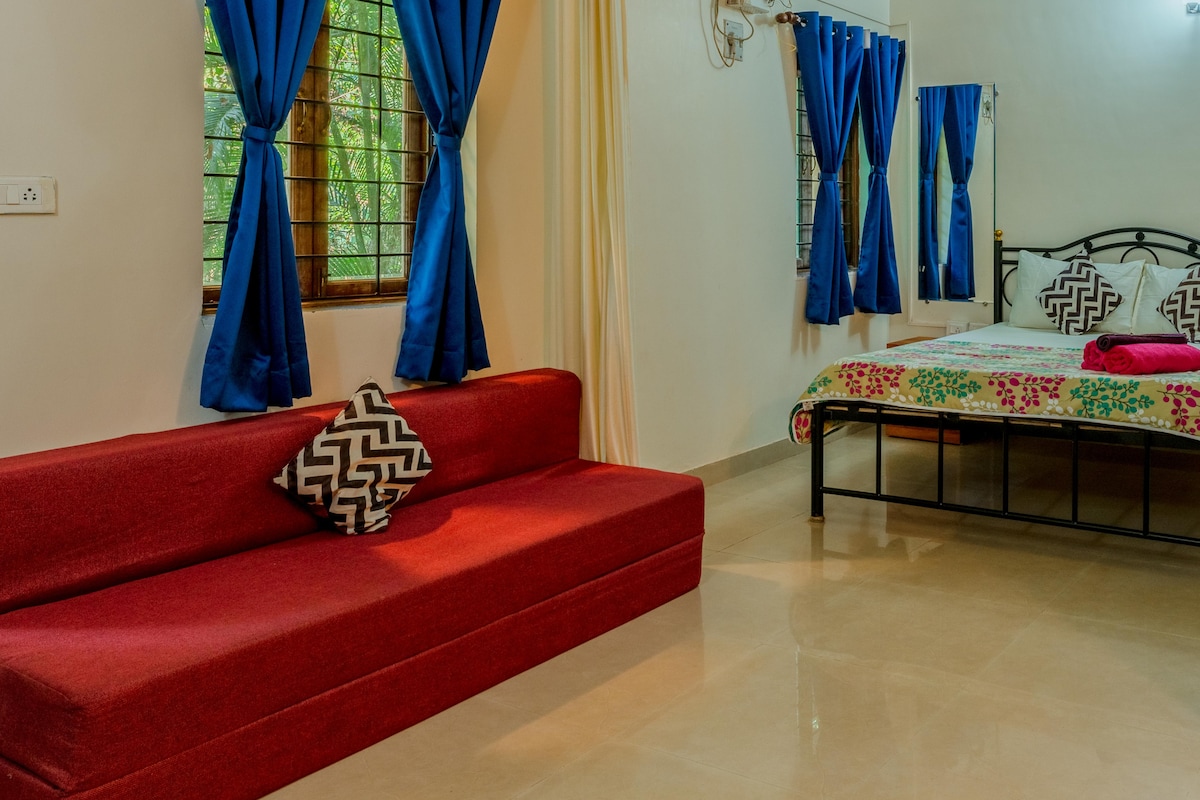 โซฟาเบดที่เปลี่ยนเป็นเตียงขนาดคิงไซส์