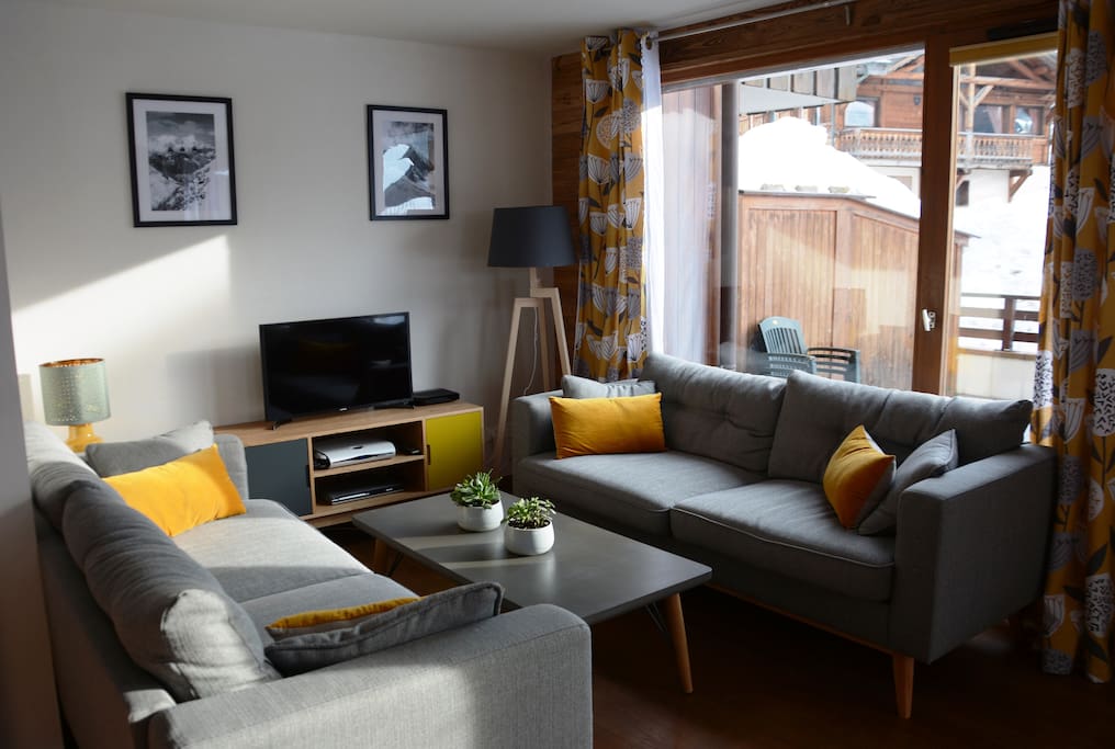 Living area (one sofa is a double sofa bed)