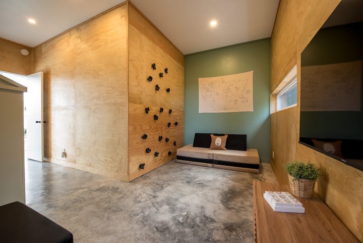 Climbing Wall & TV - Games Room