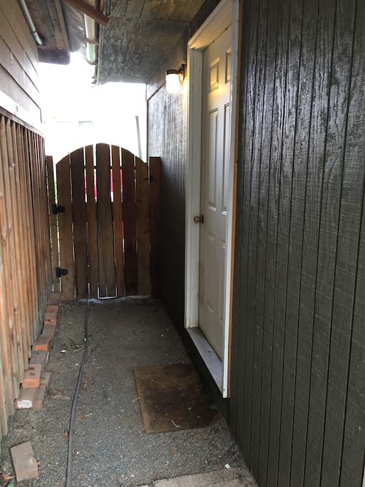 Front door before the gate.