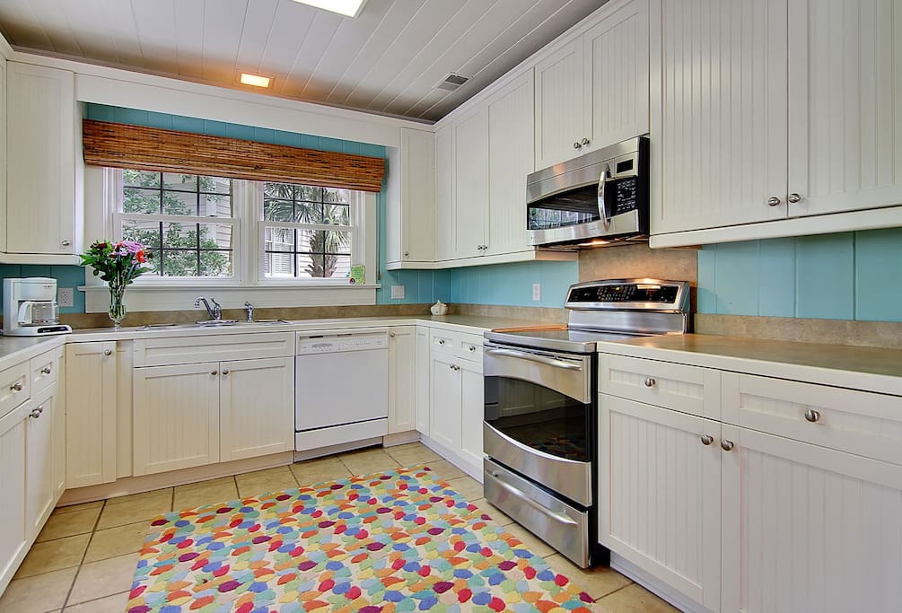 Updated kitchen with stainless steel