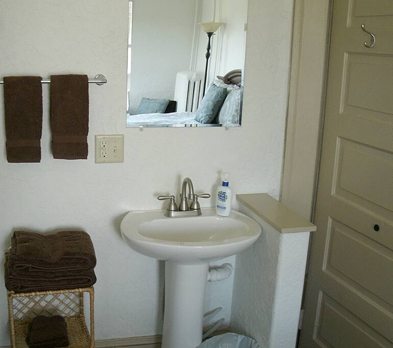 Private sink in room.